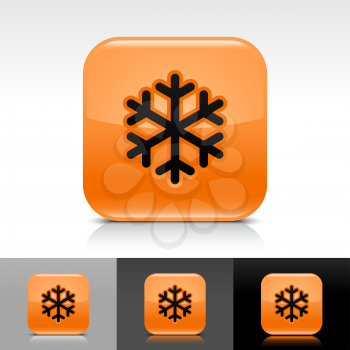 Royalty Free Clipart Image of a Set of Snowflake Icons