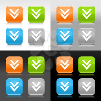 Royalty Free Clipart Image of Download Icons
