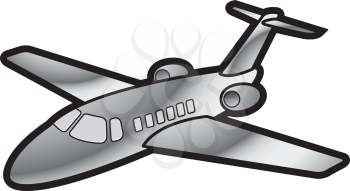 Royalty Free Clipart Image of an Aeroplane