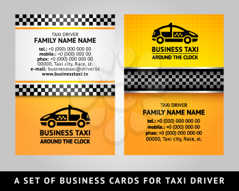 Business card - CAB, vector template 10eps