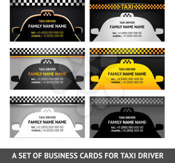 Business card taxi - fifth set