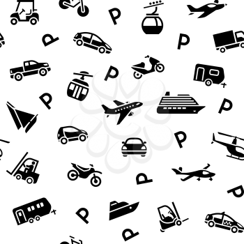 Seamless backdrop transport icons, wrapping paper, 10eps