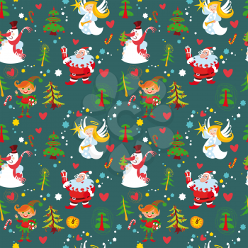New Year's background, Christmas seamless wallpaper pattern