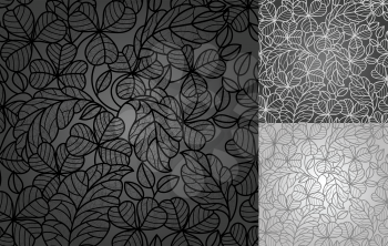 Leafs clover, lace background, vector