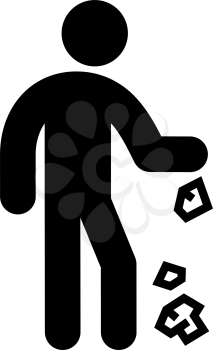 black toilet icon, isolated on white background, flat style.