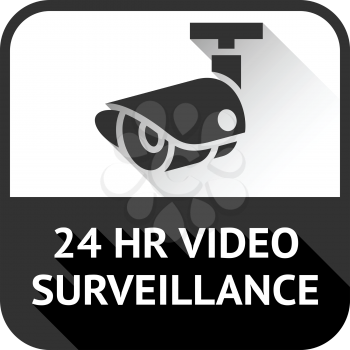 video surveillance on black square
