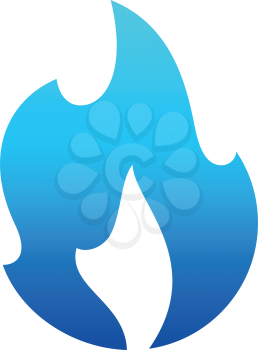 Fire flames, new blue icon, vector illustration
