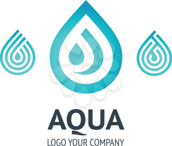 Water drop symbol, logo template icon for your design.