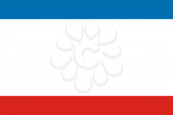 Flag of Crimea. Rectangular shape icon on white background, vector illustration.