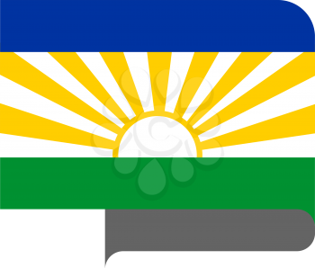 Flag of Lebowa horizontal shape, pointer for world map