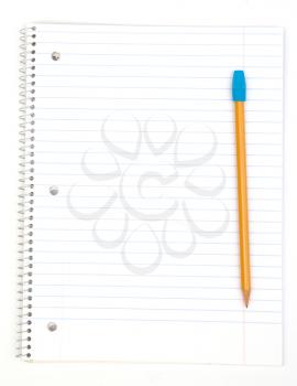 Royalty Free Photo of Pencil and Notebook