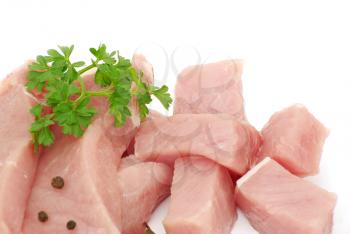 Pieces of meat with parsley 