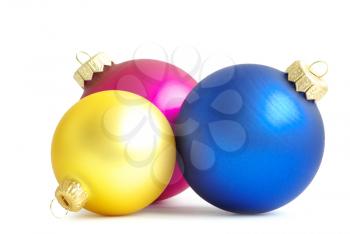  Christmas balls isolated on a white background