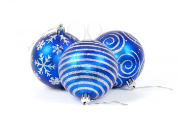  christmas balls isolated on white background