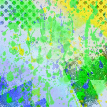 Bright abstract background in Brazilian colors.