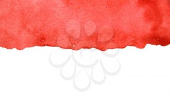 abstract red watercolor on white background
