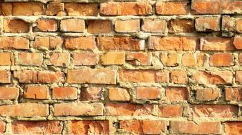 Grunge orange brick wall background texture