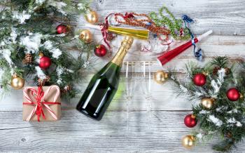 Yearend celebration with New Years and Christmas holidays  