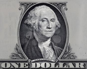 Close up of a US single dollar paper currency