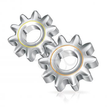 Two gears icon, icon