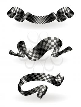 Checkered ribbons set, 10eps