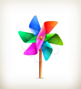 Pinwheel toy multicolor, vector