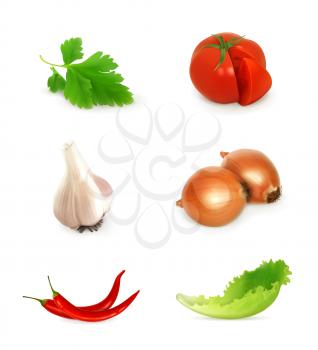Vegetables set vector