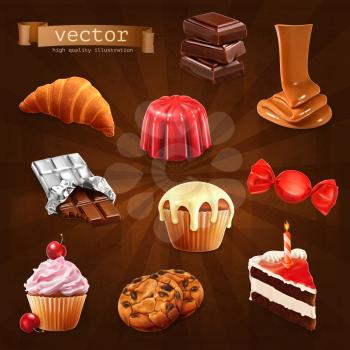 Confectionery, vector set 3