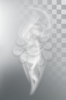 Smoke aroma steam, vector illustration with transparency