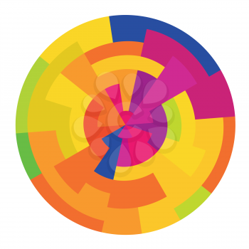 Abstract colorful circle, vector