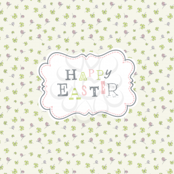 Happy easter. Cute greeting card template, Vector, EPS10