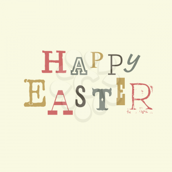 Happy easter lettering. Vector, EPS8