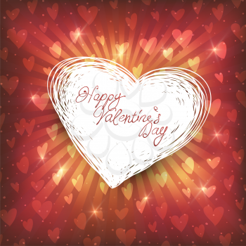 Happy Valentines day, vector illustration