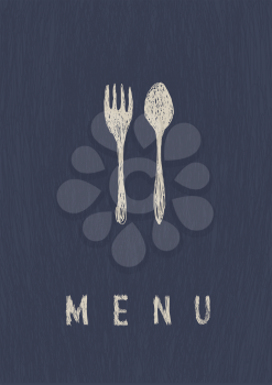 Stylish Restaurant  Menu. A4 format, vector.