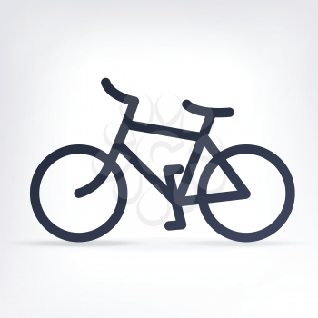 Minimalistic bicycle icon. Vector, EPS10