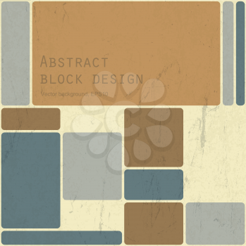 Abstract retro blocks design background, Vector