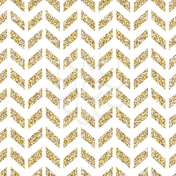 Seamless geometric pattern. Glittering golden surface