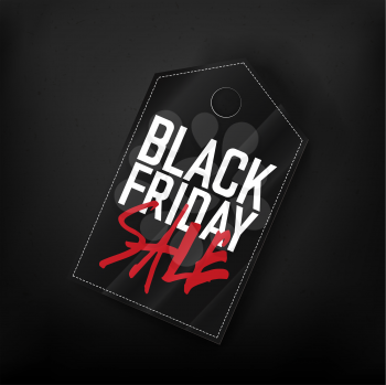 Black Friday sales Advertising Label on black background