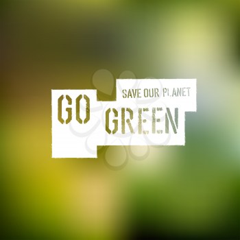 Go Green Concept Poster