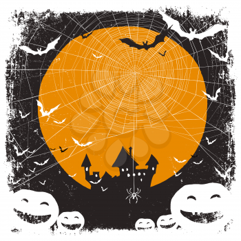 Halloween illustration with isolated borders