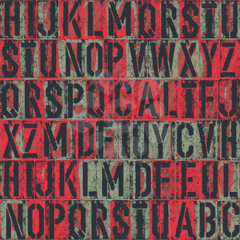 letterpress seamless pattern. Vector background
