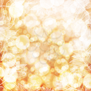 Happy Thanksgiving background. Autumn blur background abstract. With empty copy-space, for card and invitations designs