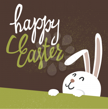 Happy Easter greeting card. Easter Bunny. 