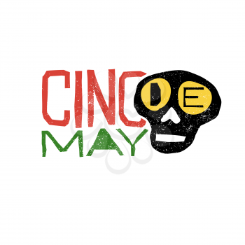 Cinco de Mayo typography. Cinco de Mayo holiday logo. 