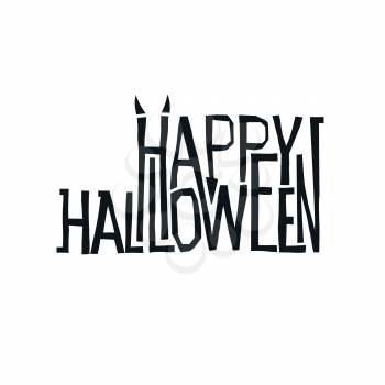 Happy Halloween logotype design.  Abstract Halloween holiday sign