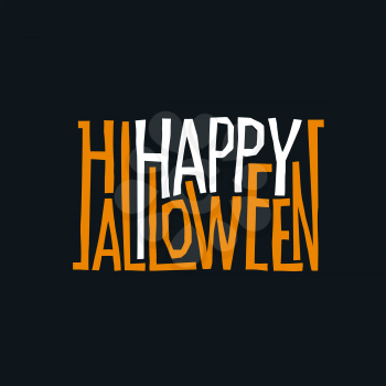 Happy Halloween logotype design.  Abstract Halloween holiday sign