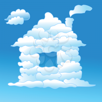 Cloudy house