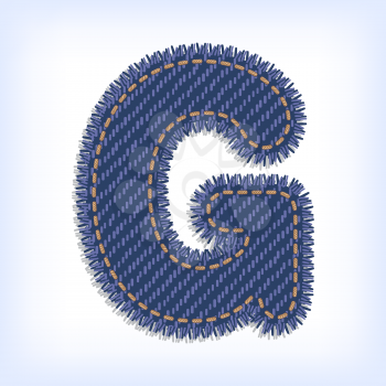 Letter G from jeans alphabet