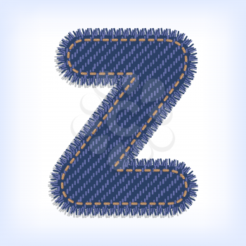 Letter Z from jeans alphabet