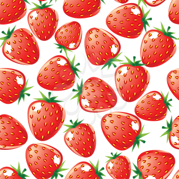Ripe red strawberry seamless background